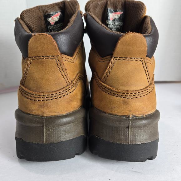 Red Wing Women's Size 8.5 Brown Work Boots Steel Toe Waterproof Slip Resistant - Picture 6 of 10